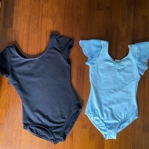 Girl’s Blue and Black Dance Leotards!